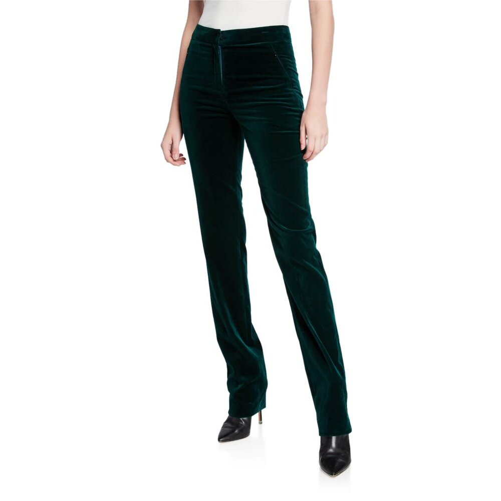 NWT $198 ELIE TAHARI BLACK WOOL BLEND JILLIAN SLIM PANTS SIZE 2